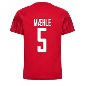 Herren Fußballbekleidung Dänemark Joakim Maehle #5 Heimtrikot WM 2022 Kurzarm